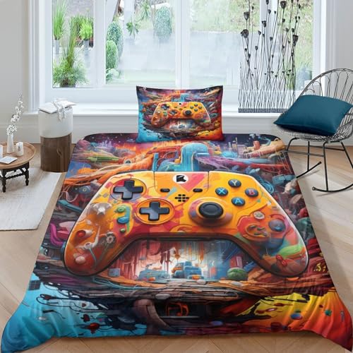 Housses de couettes premium volcan 3D en microfibre haut de gamme pour lit single