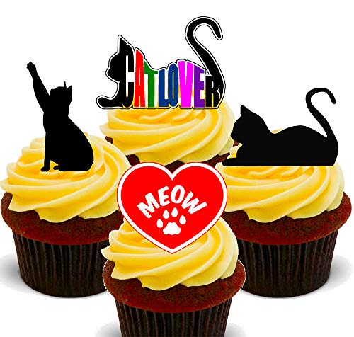 Made4You - Decoración Comestible para Cupcakes, diseño de Gato