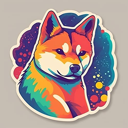 Image of Yoonek Graphics Shiba Inu Dog Vinyl Decal Sticker for Car, Laptop, Tumbler, More. #001598