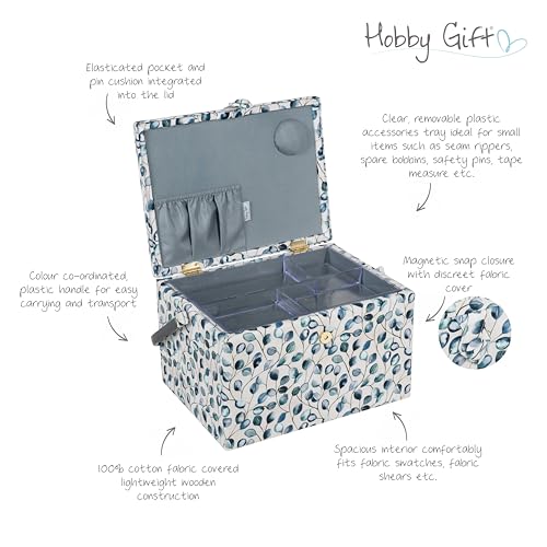 Boîte de couture botanique Hobby Gift grande boîte rangement couture