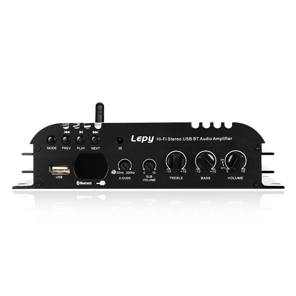 (未使用･未開封品)　LEPY社コンパクトオーディオアンプ 出力45W+45W+68W 2.1chハイパワーアンプ Bluetooth接続対応 USBメモリ再生機能 5Aアダプター付属 LP-168PLUS 6k88evb Amazon.co.jp: LEPY 2.1ch コンパクトオーディオアンプ 出力45W+