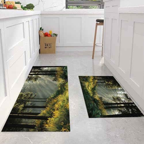 Tapis cuisine devant evier antidérapant paysage de rêve