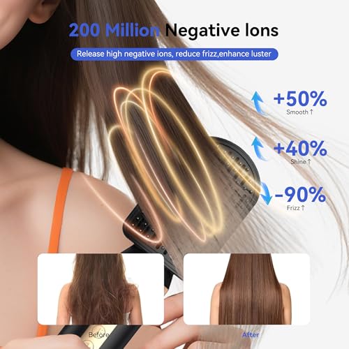 Image of Hair Dryer Brush,Blow Dryer Brush with Attachments,110000 RPM Curly Twist 7 in 1 Air Style, Professional Ionic Hair Styling Tool, Left & Right Air Curler, Volumizer