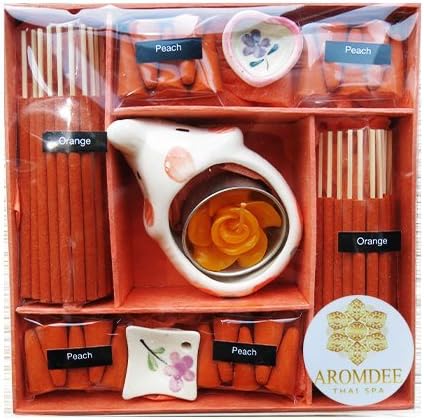 Orange&Peach Aromatic incenses gift set from Thailand