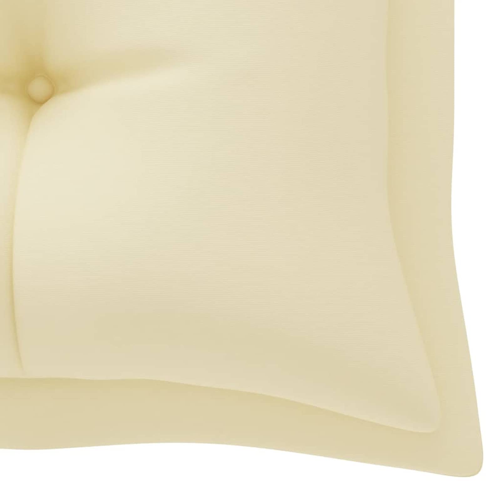 Tidyard Cojín para Banco de Jardín Cojín para Asiento Cojín para Balancín Cojín Exterior e Interior Tela Blanco Crema 180x50x7 cm