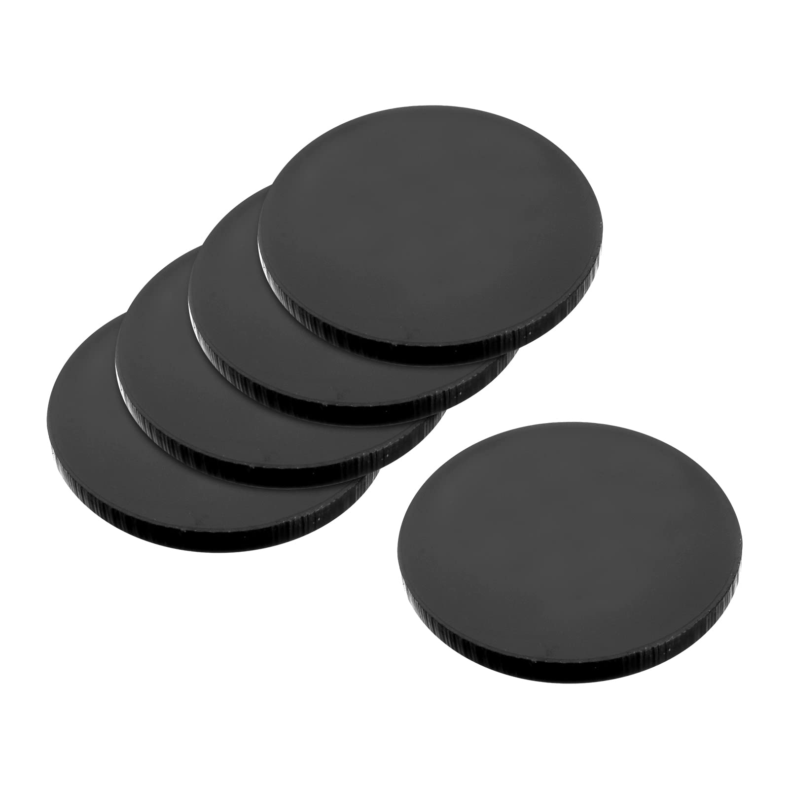 sourcing map 20MM Round Miniature Model Bases, 2MM Thick Circular Base, Black Pack of 20
