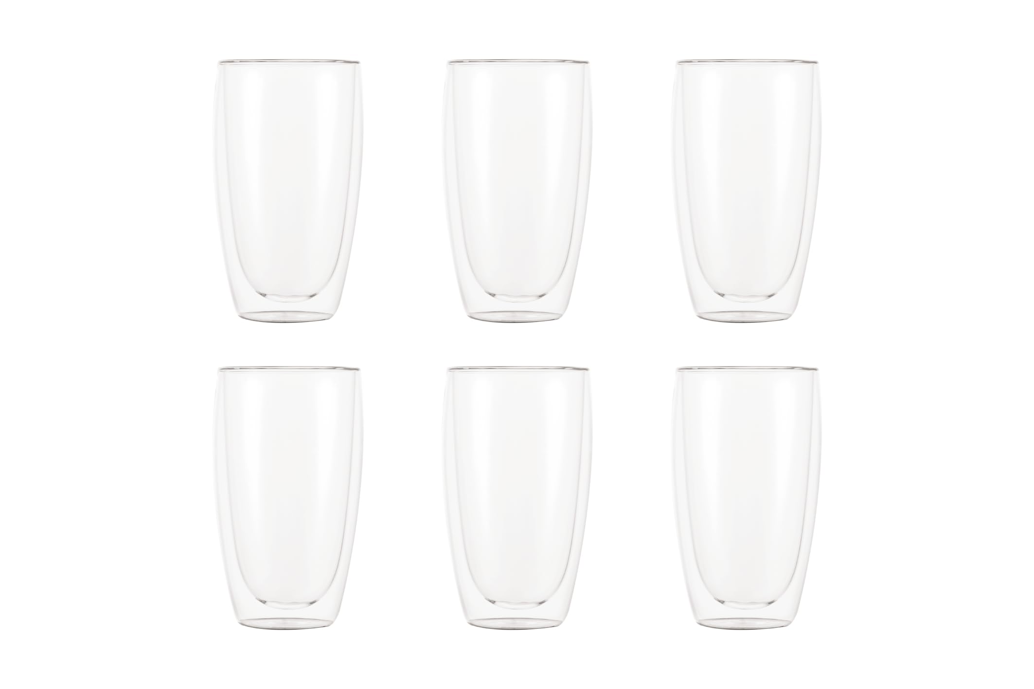 Bodum PAVINA 4560-10-12 Set mit 6 Gläsern, doppelwandig, 0,45 l, cremefarben
