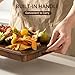 FYCTIO Walnut Wood Cutting Boards for Kitchen, Thick End Grain Cutting Board Double Sided, Large Chopping Board with Handle, Charcuterie Butcher Block Meal Prep & Serving with Gift Box, 17