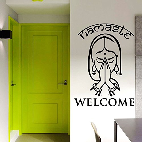 Asmi Collections PVC Wall Stickers Namaste and Welcome-image-14
