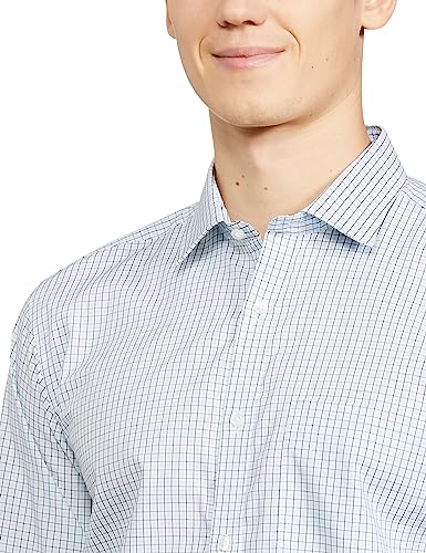 Image of Park Avenue Slim Fit Pure Cotton Checks Pattern Semi Cutaway Collar Formal Shirt