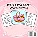 Girl Cute Things Bold and Easy Coloring Book: Cozy Illustrations for Adults and Teens, Simple and Big Designs with Lovely Things for Relaxation