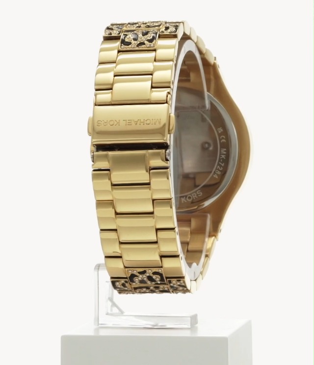 Amazon.com: Michael Kors Lennox Three-Hand Black and Gold-Tone