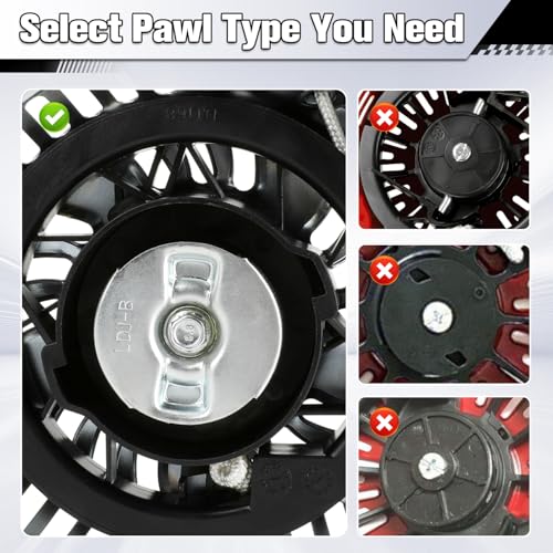 Image of Mini Bike Pull Start Assembly Recoil Starter Compatible with Predator 212cc 196cc Coleman CT200U CT200U-EX BT200X KT196 Go Kart GX160 6.5HP OHV Engine Lawn Mower Generator Parts Galvanized