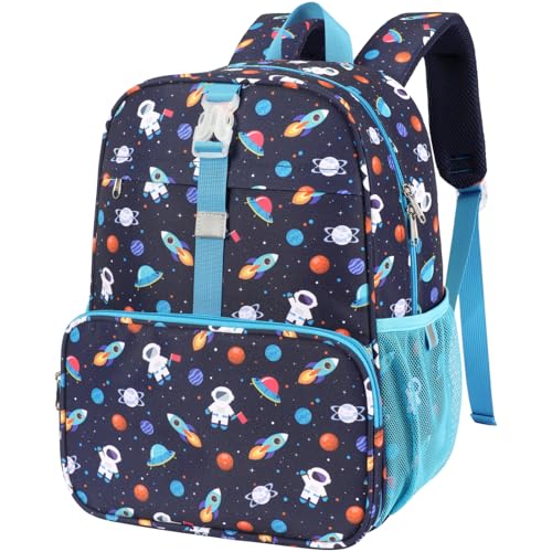 BrainyBees Kids Backpack for Boys - 15 Inch Space Backpack for Kids 4-7