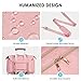 WANDF For Spirit Airlines Personal Item Bag 18x14x8 Travel Duffel bag with TSA Approved Quart Size Bag & Shoe Bags Weekender Overnight Carry-on Luggage for Women (Pink）