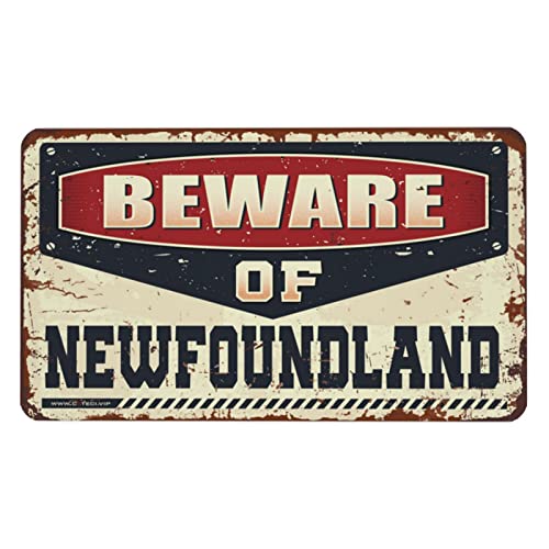 Tapis de souris amusant Beware of Newfoundland grand format pour bureau