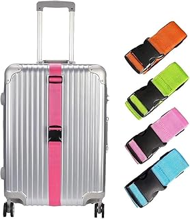 أحزمة لأمتعة السفر، 1 _ 1.9 م قابلة للتعديل، 4 قطع، متعددة الألوان