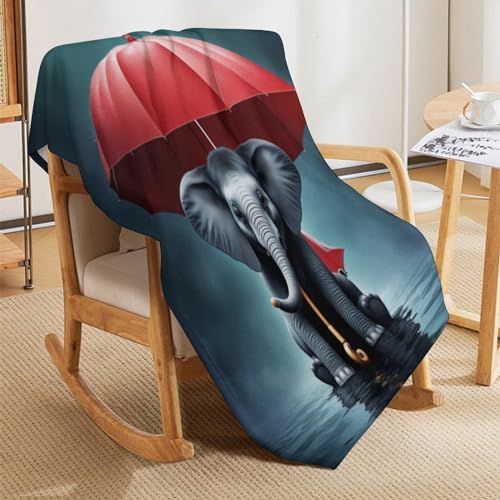 Couverture éléphant chaude flannel plaid canapé couvre-lit 140x180 cm