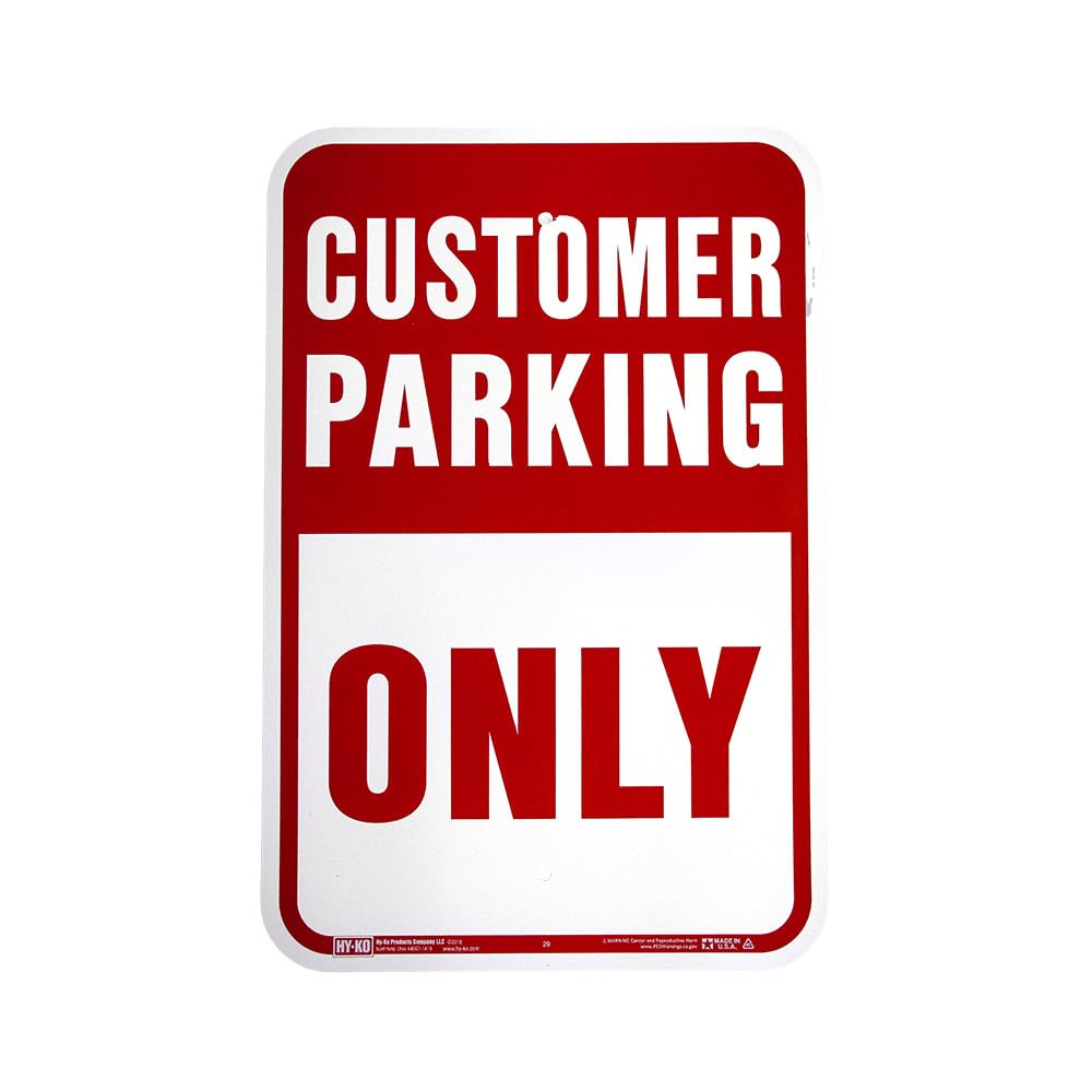 Hy-Ko Aluminum Signs, 12” x 18”, Durable Long-Lasting Contrasting Metal Signs for Outdoor Use for Businesses, Property, Clear & Easy to Read