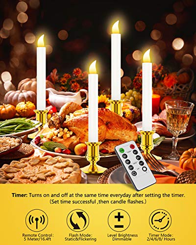 Image of RONXS LED Window Candles with Timer, Flameless Battery Operated 6pcs