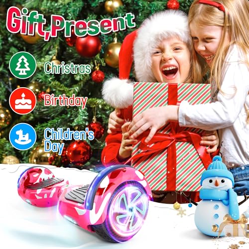 Image of LIEAGLE Hoverboard, 6.5 inch Self Balancing Scooter Hover Board with Bluetooth Wheels LED Lights for Kids Adults