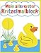 Produktbild Mein allererster Kritzelmalblock Ente: blanko, A4, 76 Blatt (152 Seiten) | Kritzelmalbuch ab 1 Jahr; Zeichenblock für Kleinkinder, Kindergartenkinder ... Skizzenbuch, Skizzenblock zum Kritzeln)