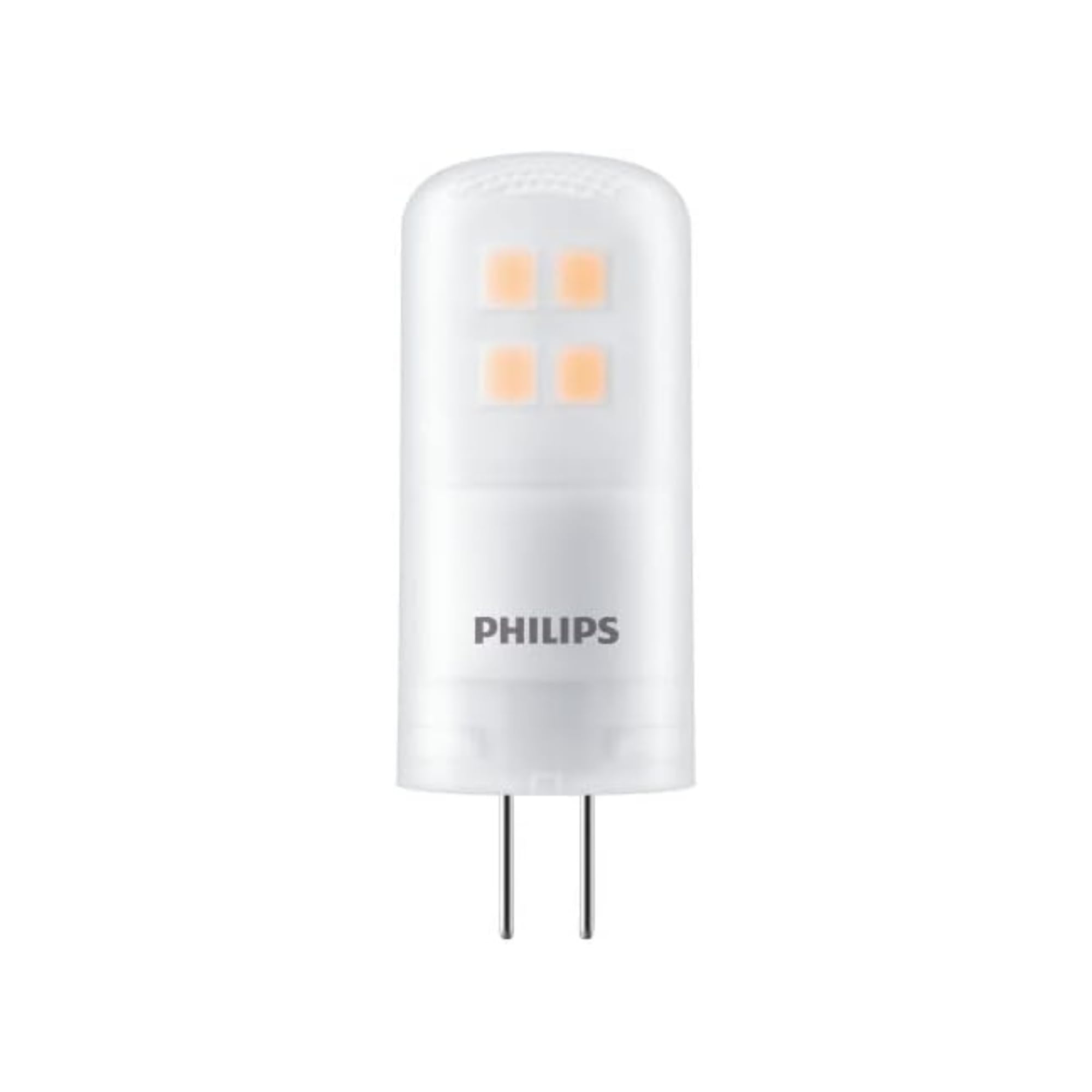 Philips CorePro LED G4 Capsule 2.1W Dimmable (20W Equivalent) 12V, Warm White 2700K, Energy Efficient LED Bi-Pin Capsule Bulb, Compact G4 Pin Base, Halogen Replacement