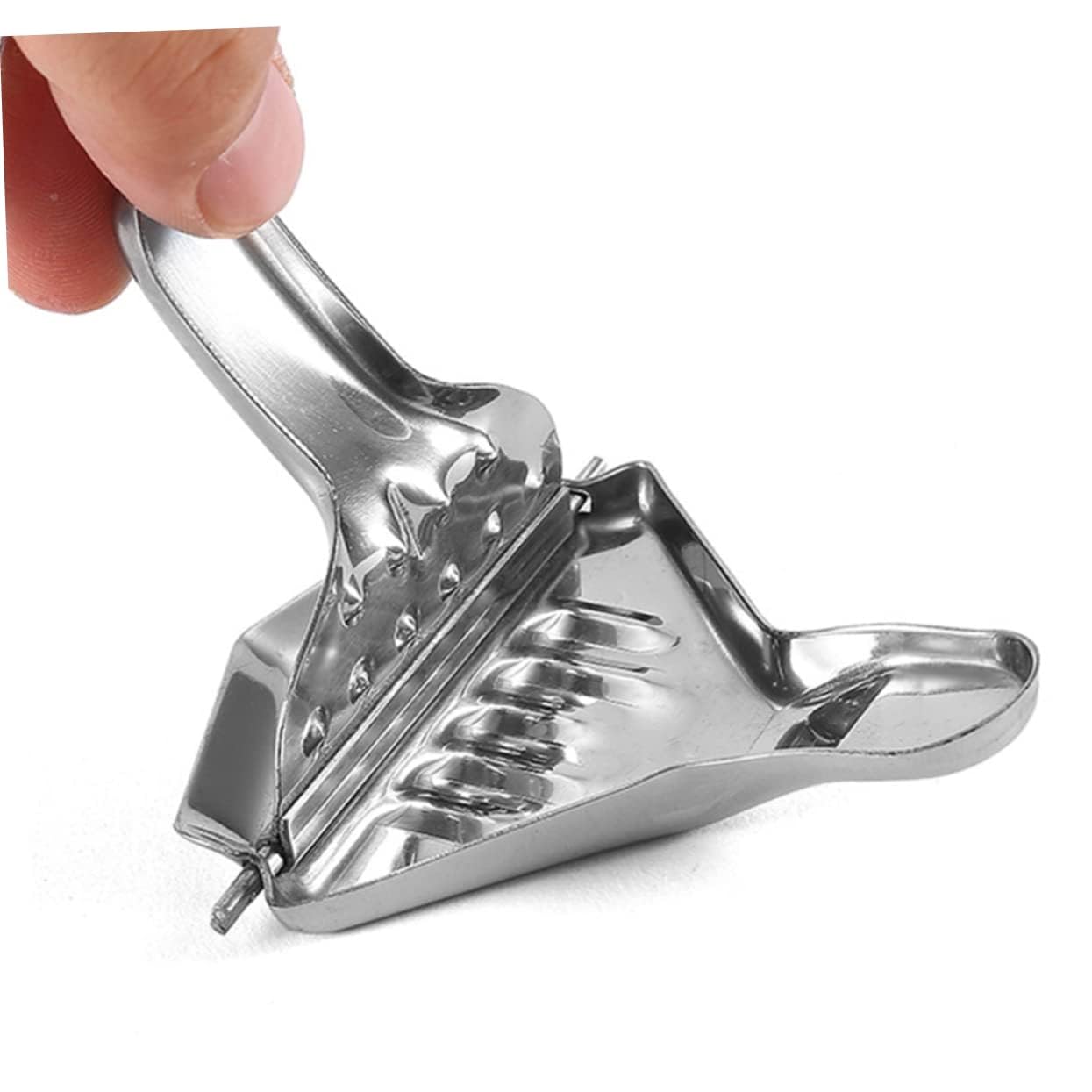 Zitronenschnitzelpresse,2 PCS Handbuch Entsafter Kleine Zitruspresse Handheld Zitronenpresse aus Edelstahl Orangenpresse Manuell Saft Wedge Werkzeuge Küche Zitronenkeilpresse