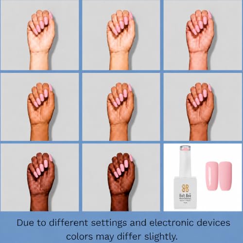 Image of BOLT BEE 15ML Gel Nail Polish 1Pc Clear Pink Glitter Nail Polish Soak Off UV LED Nail Gel Polish Nail Art Starter Manicure Salon DIY at Home, 0.5 OZ (1) (134)