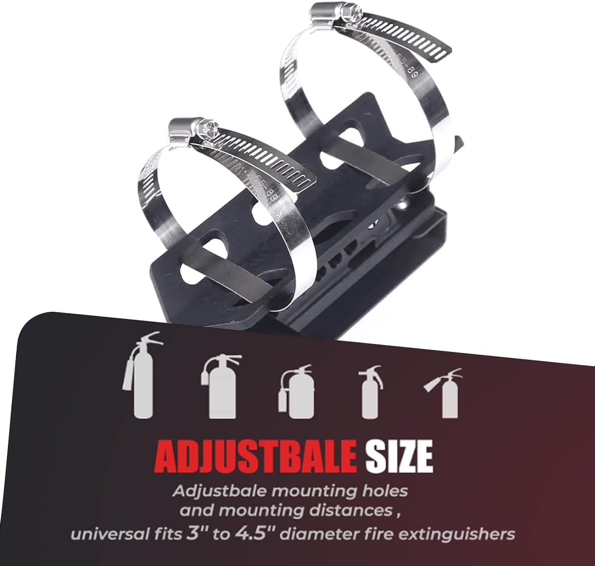 Aluminum Adjustable Roll Bar Fire Extinguisher Mount Bottle Holder Bracket For Land Rover Defender Quick Release Fire Extinguisher Bracket 90 110 130 2020-2026