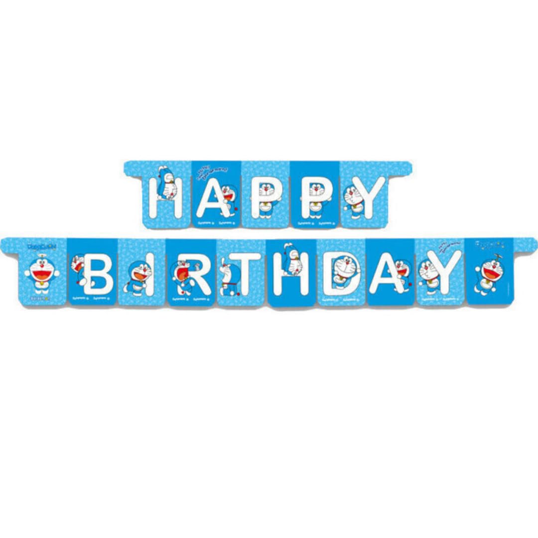 BeenSmile, Generic Doraemon Party Garland, Happy Birthday Garland – Birthday Decoration for Children – Children's Parties, Birthdays and Celebrations – Party Supplies – 1 Unit