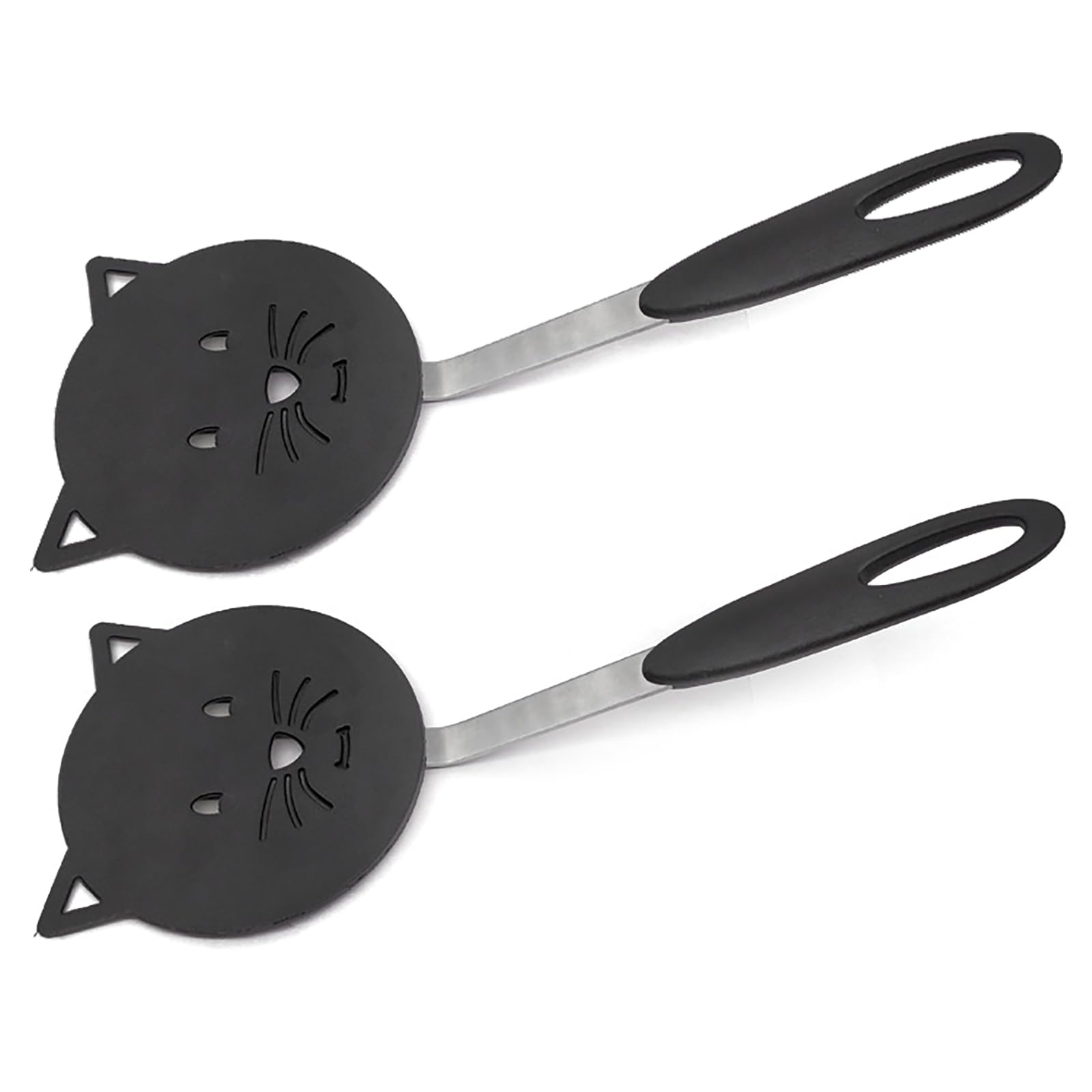 Nylon Turner Non Scratch Spatulas Turner Cat Kitchen Spatula Heat Resistant for Nonstick Cookware Cooking Utensil for Egg Pancake Steak Fish and More,2 PACK