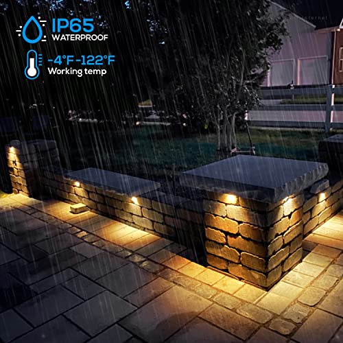 Leonlite 8-Pack Classic Series 12 Inch Led Retaining Wall Lights, Hardscape Lighting Low Voltage, Low Voltage Landscape Lights, 12V Paver Lights, 3W Outdoor Step Lights, 2700K Soft White, Etl #TOP4