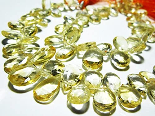 Citrine Faceted Pear Briolettes 9x7-15x8mm pour la fabrication de bijoux DIY
