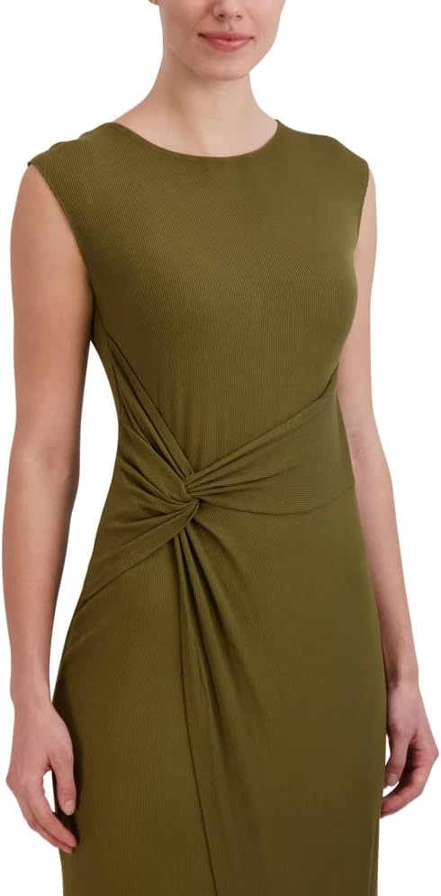 Laundry by Shelli Segal Women's Midi Dress Cap Sleeve Asymmetrical Knot Front Dresses - Image 4