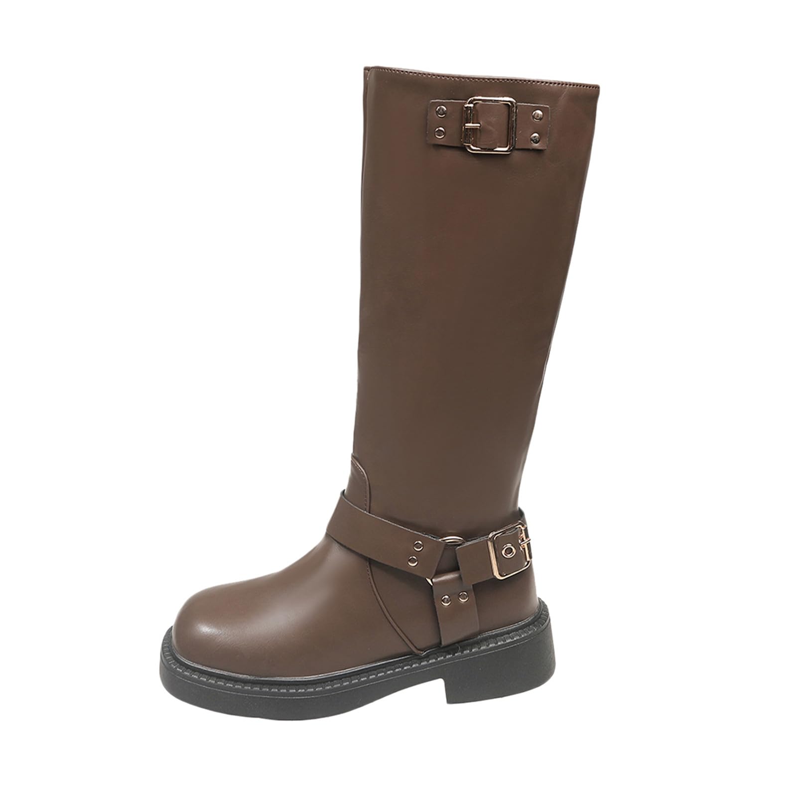 Botas por Encima de la Rodilla Botas Vaqueras de tacón Grueso y bajo para Mujer, otoño e Invierno, Comercio Exterior