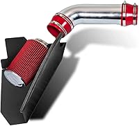 Vista 1 de Kit de admisión de aire frío con filtro rojo reutilizable compatible con Chevy Silverado 96 97 98 5.0L / 5.7L V8