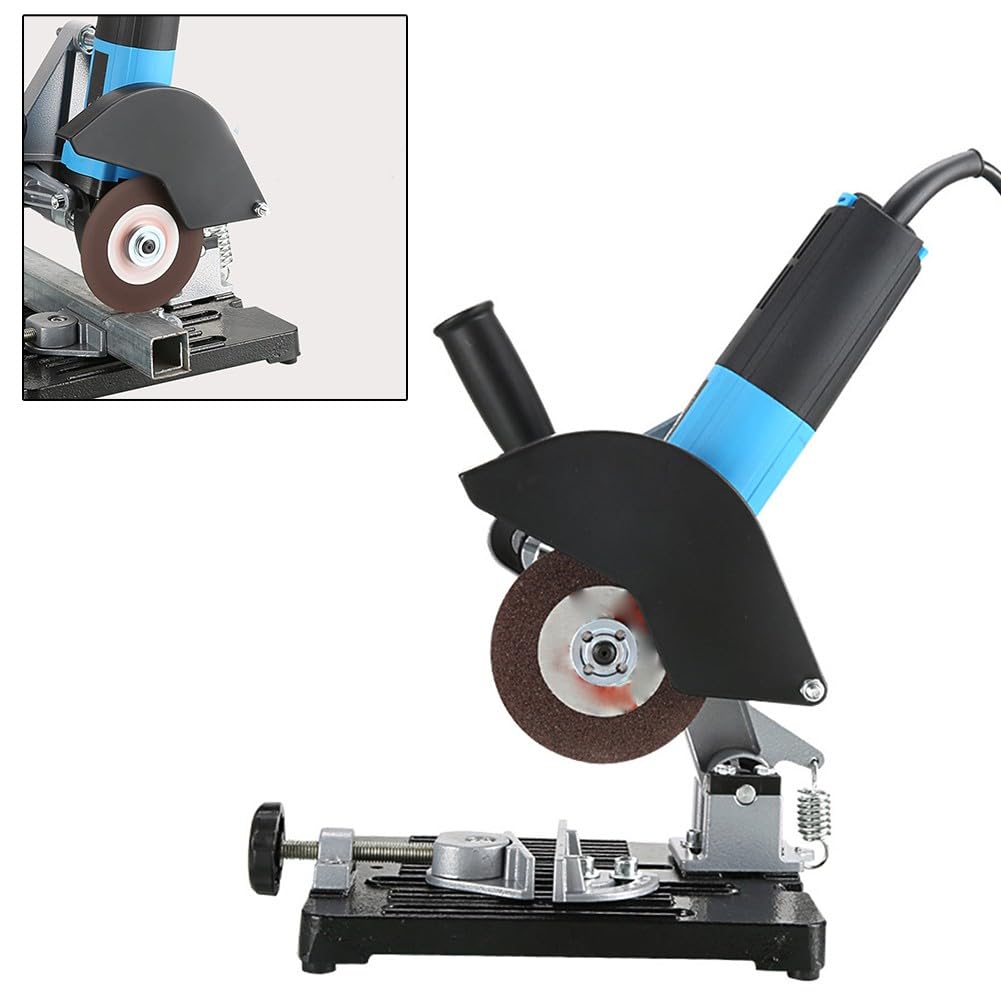 Soporte para amoladora angular con tensor de pieza ajustable y protector de chispas, para amoladoras angulares de 100-125 mm, para cortar metal, madera, PVC