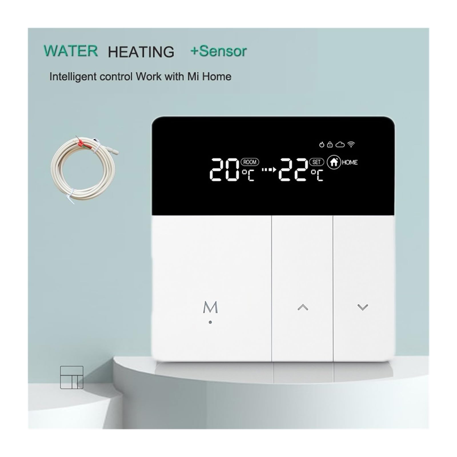 Digitaler Thermostat, Smart Thermostat, Temperaturregler for Hauswasser, elektrischer Bodengaskessel, Heizung, funktioniert mit APP(White WHS)