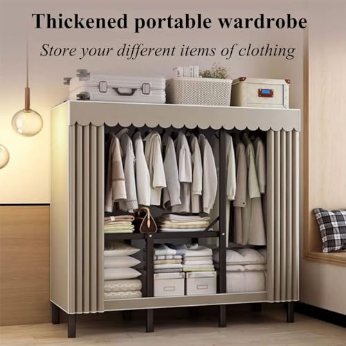 Organizador portátil de acero para armario, plegable, solución de almacenamiento de espacio de gran tamaño para sala de estar, solución de almacenamiento temporal