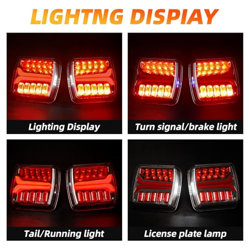 Image of Wireless Trailer Lights, Magnetic LED Tow Lights Kit Waterproof