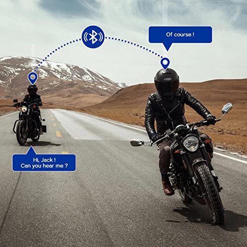 Fodsports M1S-Air 2 Way Motorcycle Bluetooth Communication System Headset Intercom Share Music 3 Music Effect Universal Helmet Intercom Cvc Noise Cancellation Usb-C 5.0 Motorbike Interphone (2 Pack) #TOP3