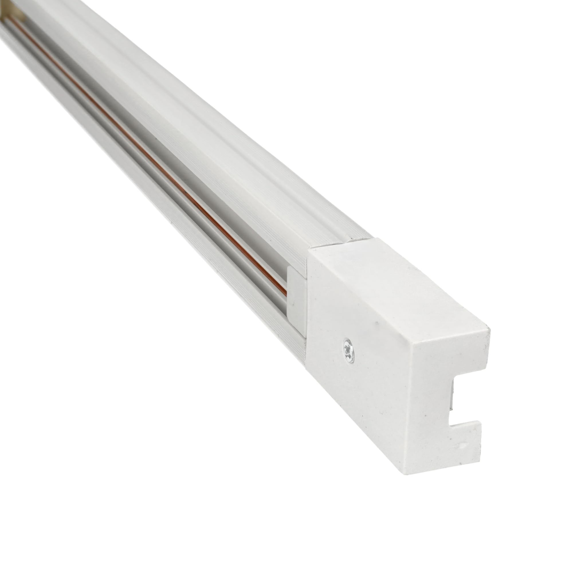 Jandei - Carril Monofásico Riel para Focos LED, Instalación en Superficie. Largo de 1 Metro. Ideal para Escaparate, Negocio, Tienda, Hogar, Vestidor… (Blanco, 4 unidades)
