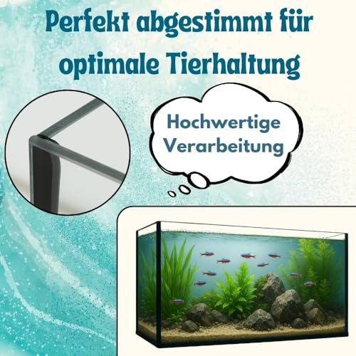 Aquarium Becken Rechteckig Glas Aquariumbecken Salzwasseraquarium Glasbecken Glasaquarium 112 L Aufzuchtbecken 80x35x40 cm 80