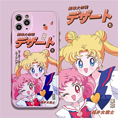 For Iphone 12 Pro Case Cover, Kawaii Japan Anime Cartoon Sailor Moon Case Aesthetic Cute Girl Protective Silicone Shockproof Soft Phone Case Back Cover For Iphone 12 Pro (For Iphone 12 Pro 6.1") #TOP5