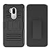 Ailiber Compatible with LG G7 ThinQ Case Belt Clip Holster, Heavy Duty Armor Shock Proof Screen Cover Protector Shell, Swivel BeltClip Kickstand, Full Body Rugged for LG G7ThinQ (6.1 inch) - Black