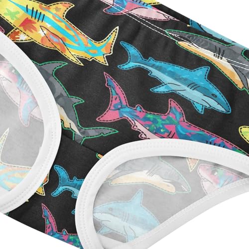 Joisal Girls Underwear Toddlers 2t Cotton Little Girl Panties Personalized Undies Kids Briefs Colorful Sharks Black Marine4