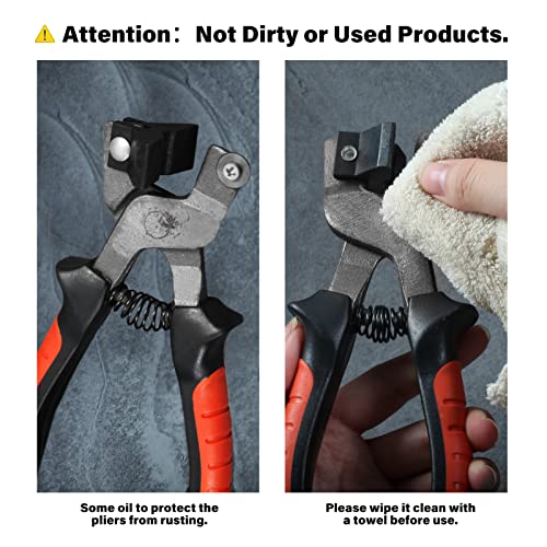 SPEEDWOX Mosaik-Zange 20,3 cm Fliesenzange mit starkem Kunststoffbrecher Ritzrad zum schnellen Schneiden von Porzellan Keramik Spiegel professionelle Glasschneider Score-Fliesenwerkzeug robuste Zange