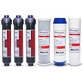 LiquaGen - 7 Stage RO/DI Yearly Replacement Filter Kit - Pre Filters with Inline Deionization - Stage 1,2,3,5,6 & 7 | Reverse Osmosis Water Purifier Set w/Deionizer Water Filter for Pure 0 TDS Water