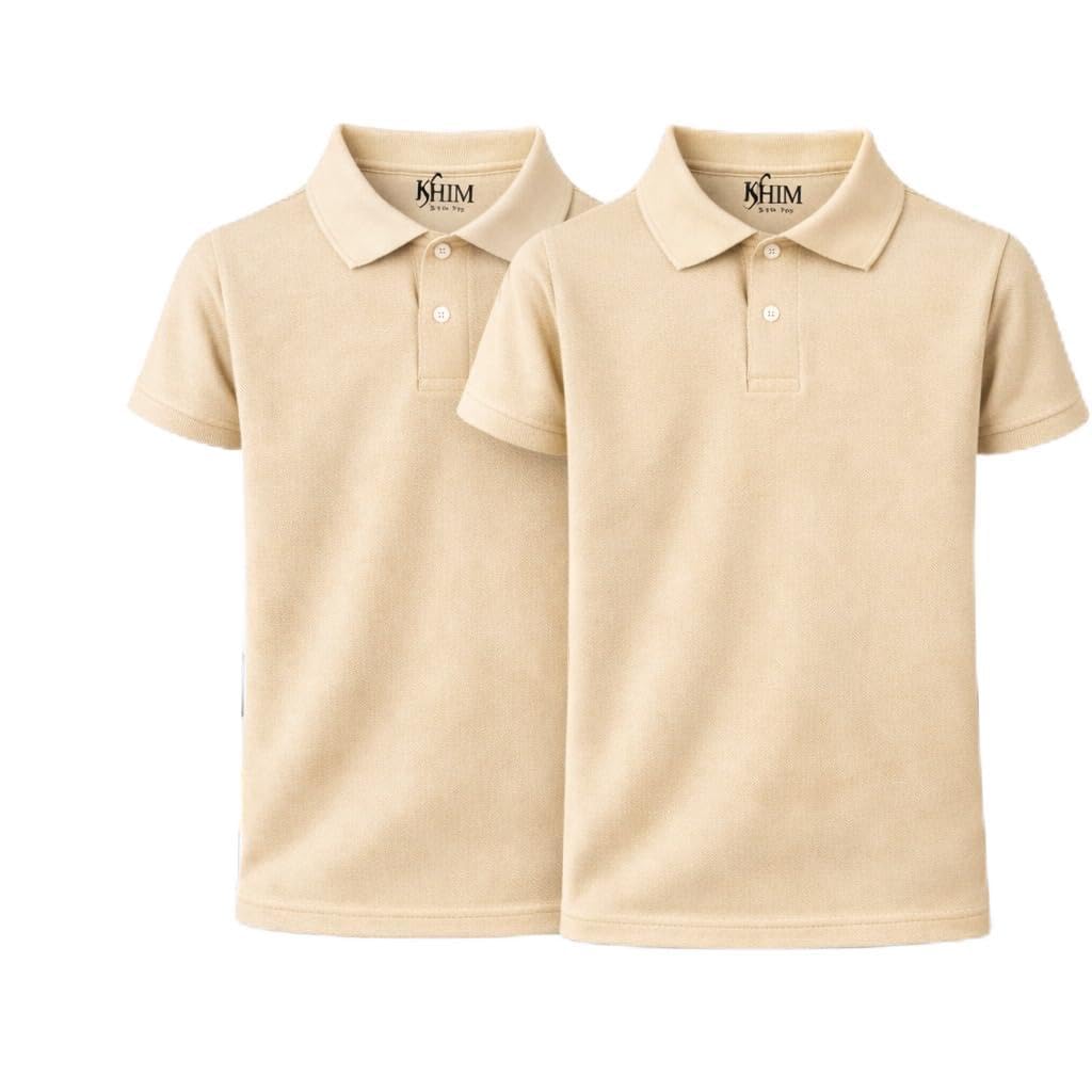 KHIM Unisex Polo Short Sleeve Polycotton Boys Girls School Uniform Plain Half Sleeve Shirts Sports Wear Indoor Outdoor — view 15